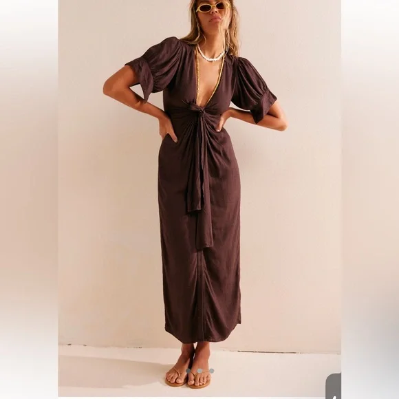NWT Free people vintage summer midi dress in Lima bean size XS - Picture 5 of 12